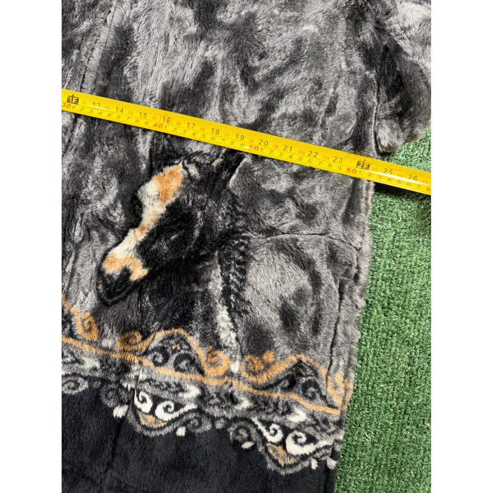 Bear Ridge Outfitters Fleece Jacket Mens XL Gray NEW Horse Graphic Faux Fur Zip - Picture 7 of 8